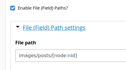 Image field path token
