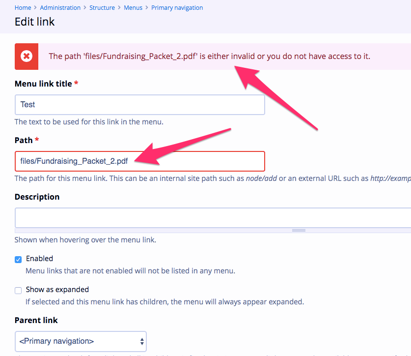 How To Create A Menu Link To A Pdf Backdrop Forum